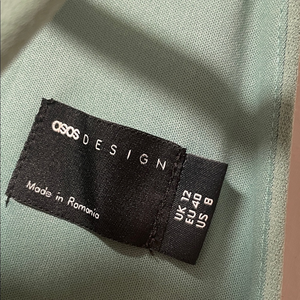 ASOS Sage Green Midi Dress size 8 - Picture 2 of 4